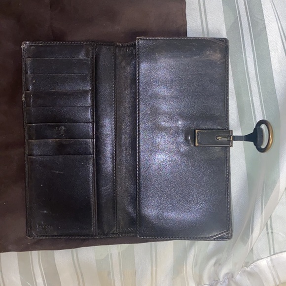 Gucci vintage long wallet with ring closure - Picture 3 of 6